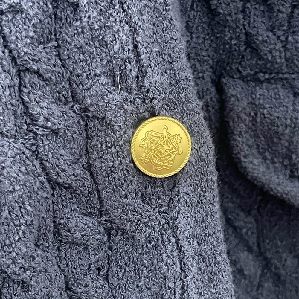 J. Crew | Odette Cable Knit Sweater Lady Jacket in Cotton Blend Boucle Old Money - Picture 6 of 10